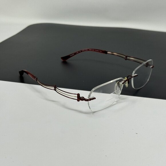 Charmant Eyeglasses XL 2003 RE Line Art Red Rimless FRAMES ONLY